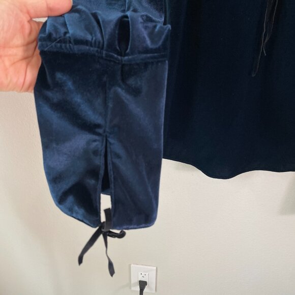 Lip Service Womens Large Top Velvet Lace Up Long Sleeve Y2K Vintage Goth - Picture 12 of 13